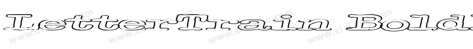 LetterTrain BoldItalic字体转换